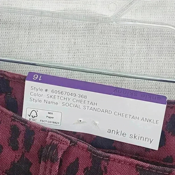 NWT Anthropologie Sanctuary Leopard Ankle Skinny Women's pants 16 8116C - Picture 5 of 9